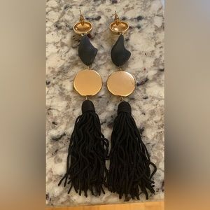 Black and gold Statement earrings